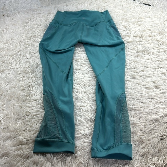 Lululemon Forget The Sweat Crop *21" Turquoise Sea - Picture 6 of 7